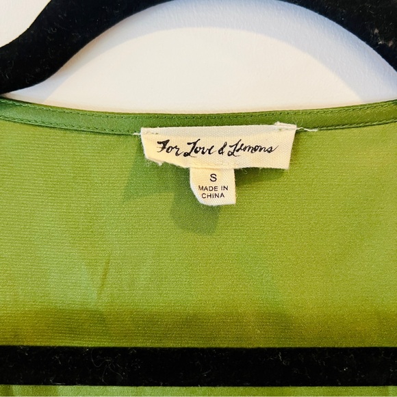 Free People | For Love & Lemons | Green Polka Dot Crop Top - Picture 4 of 6